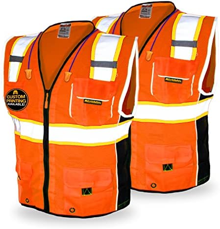 KWIKSAFETY - שארלוט, צפון קרוליינה - אפוד בטיחות קלאסי ועליון [כיס ג'מבו] Class 2 עבודה PPE ANSI